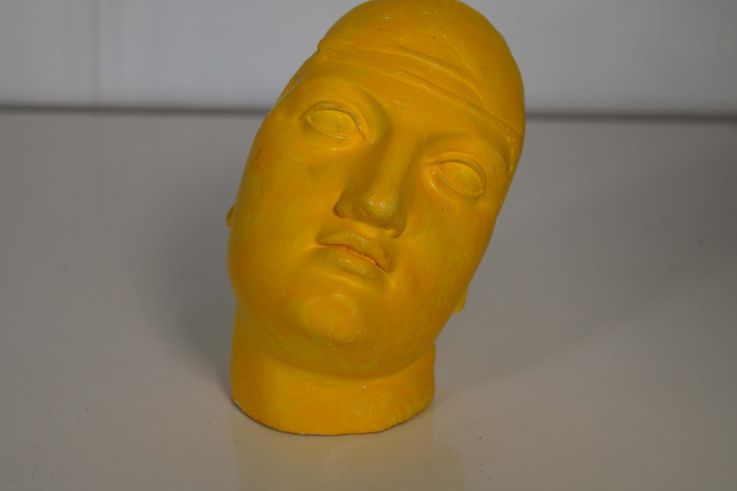 Eduardo Paolozzi Bright Yellow Head Sculpture