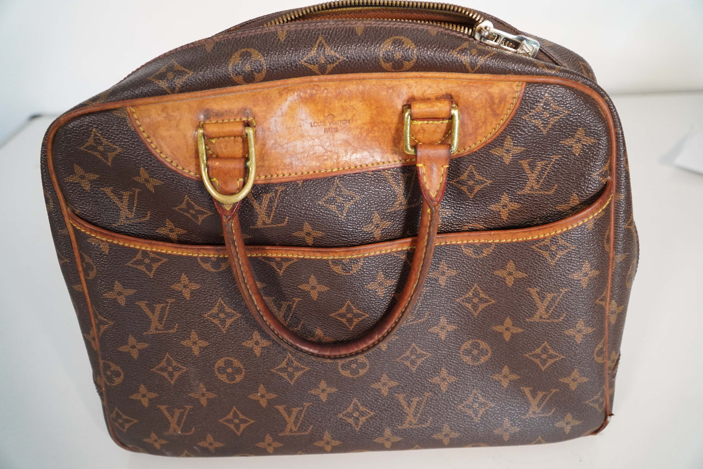 Louis Vuitton Monogram Canvas Document Bag - Authentic Early 20th Century