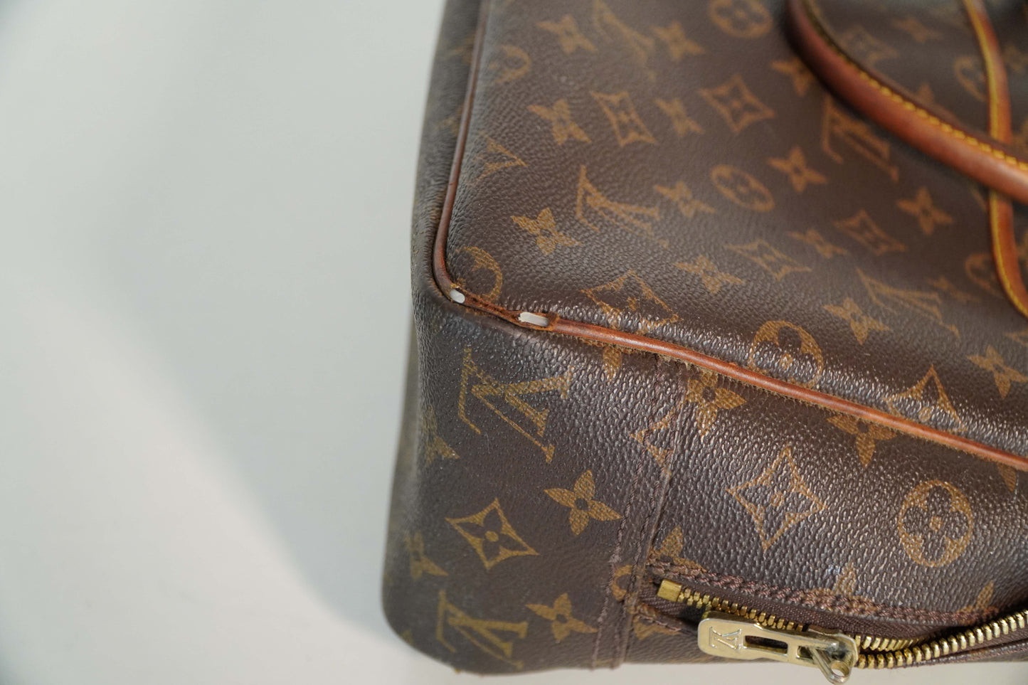 Louis Vuitton Monogram Canvas Document Bag - Authentic Early 20th Century