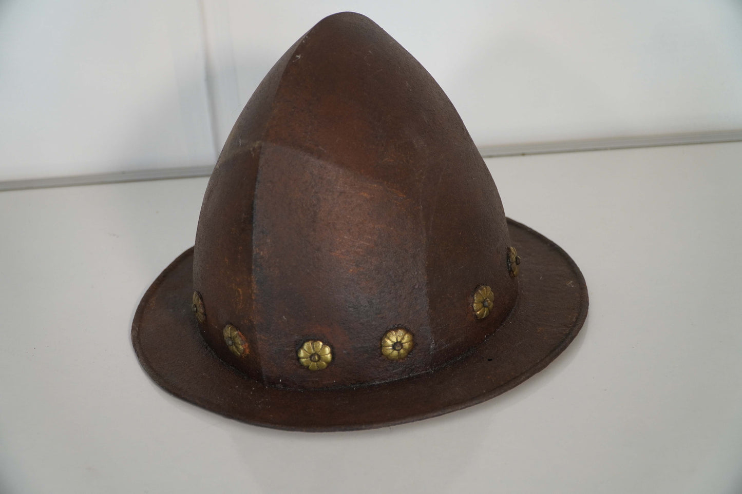 Spanish Morion Helmet – 16th Century Style with Brass Rivets