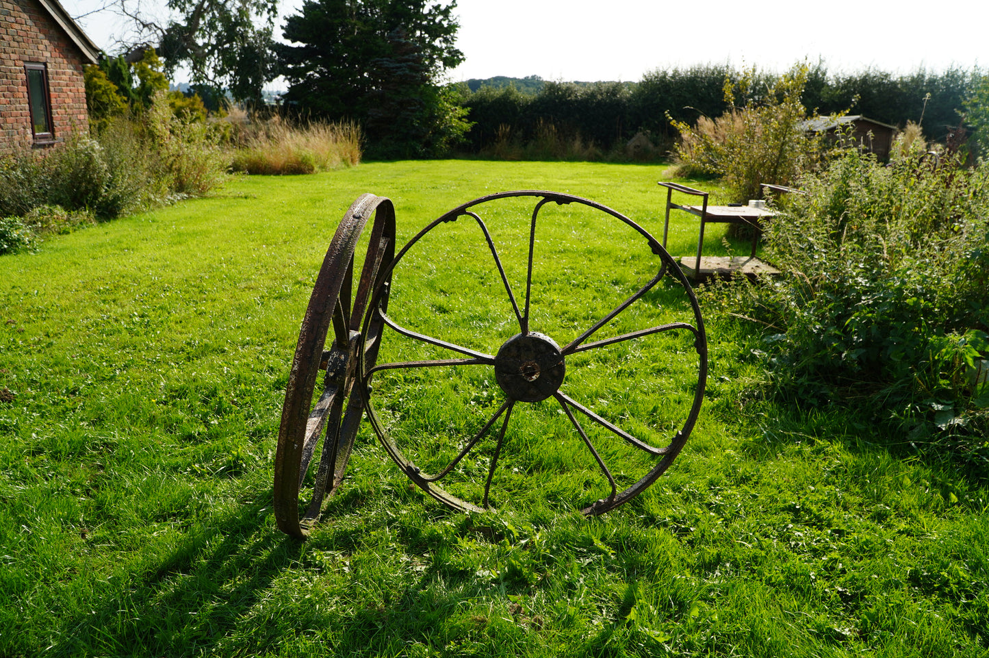 Vintage Cast Iron Wheels (Set of 2)