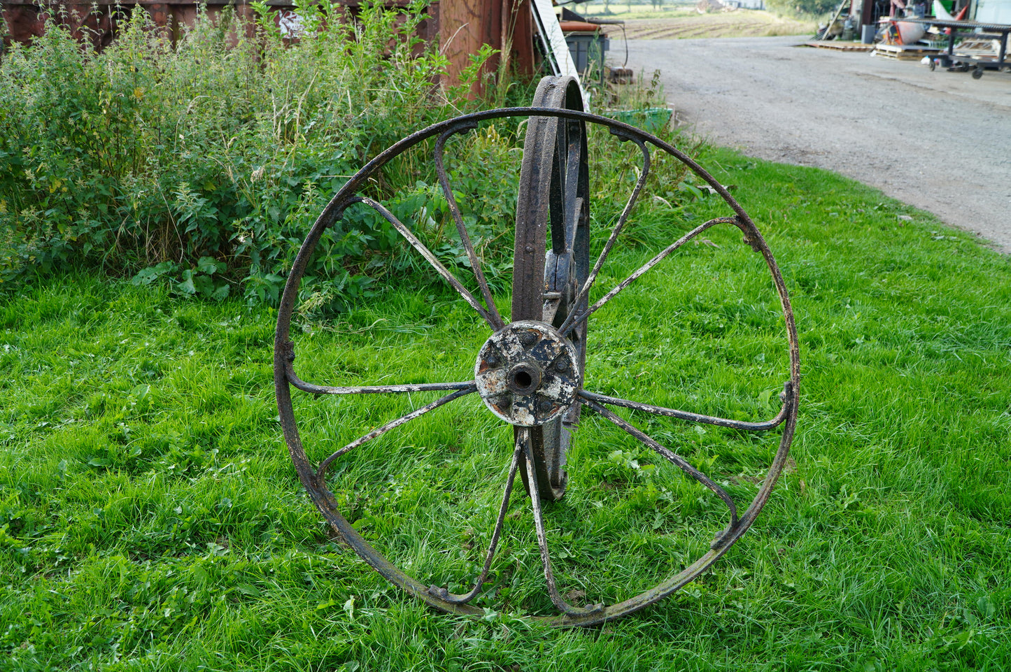 Vintage Cast Iron Wheels (Set of 2)