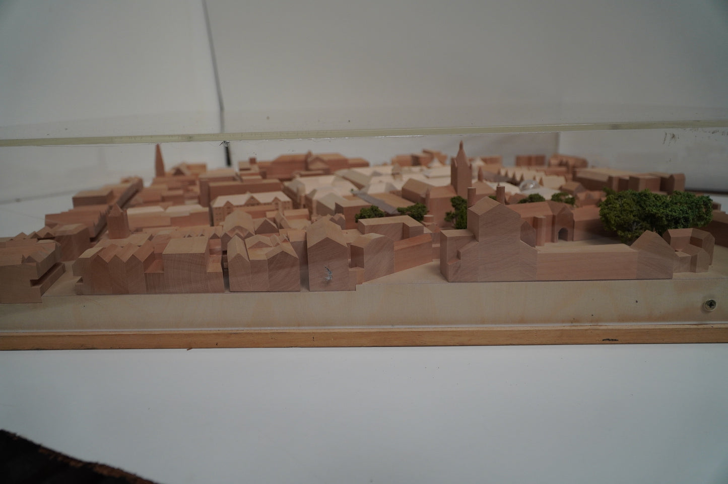 Wooden Architectural Scale Model of Historical Town Layout