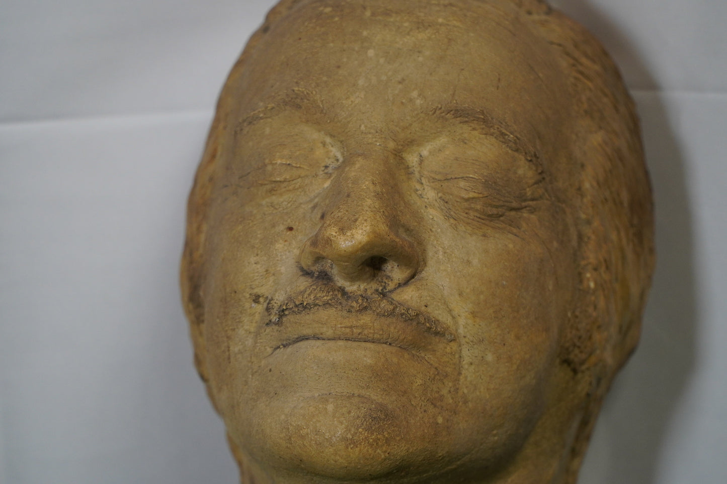 Vintage Life Mask Sculpture of a Man – Unique Display Piece