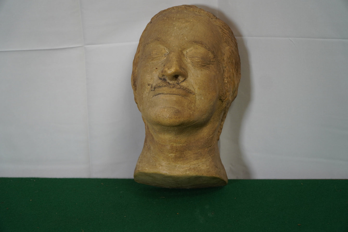 Vintage Life Mask Sculpture of a Man – Unique Display Piece