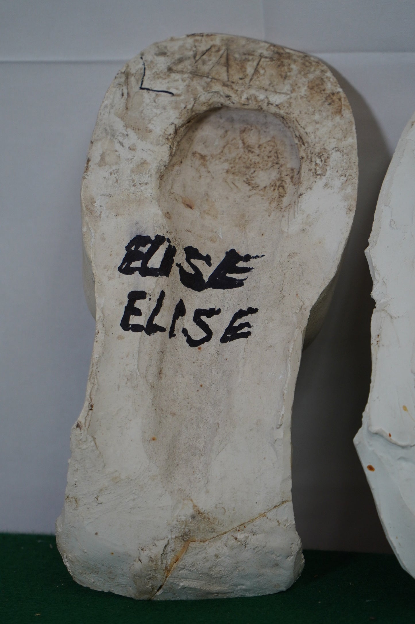 Vintage Plaster Life Masks of "Elise," "Sally," and "12 November" – Trio of Unique Artifacts